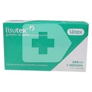 Lisutex Guantes Látex Talla Mediana 100Uds