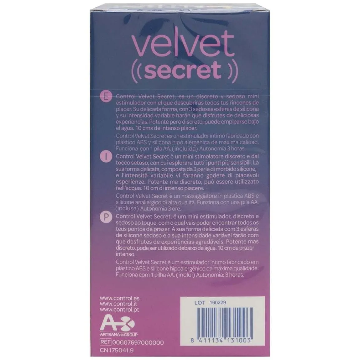 Control Velvet Secret Mini Estimulador, 1 Ud