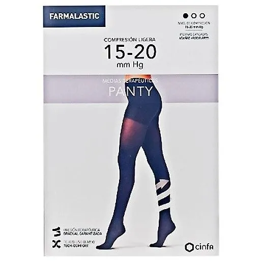 Farmalastic Panty Compresión Ligera Negro Talla S 1Ud