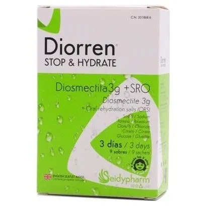 Seidypharm Diorren Stop & Hydrate, 9 Sobres