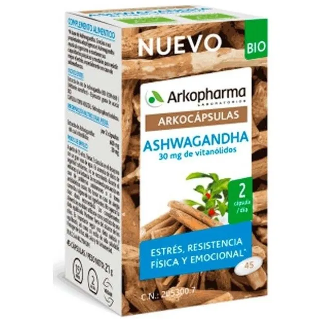 Arkopharma Arkocapsulas Ashwagandha Bio 45 Cápsulas