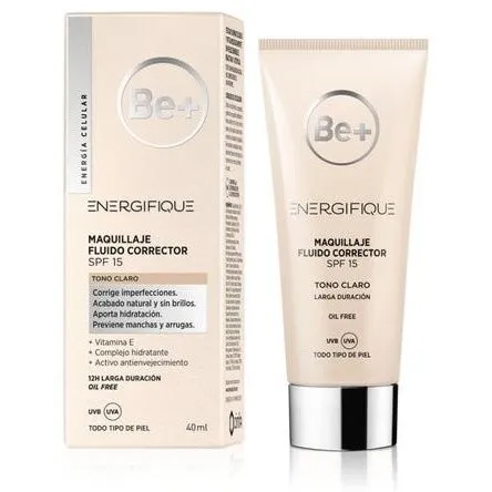 Be+ Energifique Maquillaje Fluido Corrector Para Piel Clara Fps15 40Ml