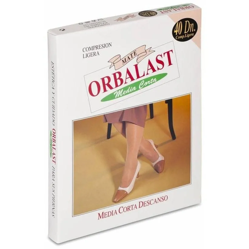 Orbalast Media Corta A-D Compresión Muy Ligera Beige Talla Pequeña-Mediana