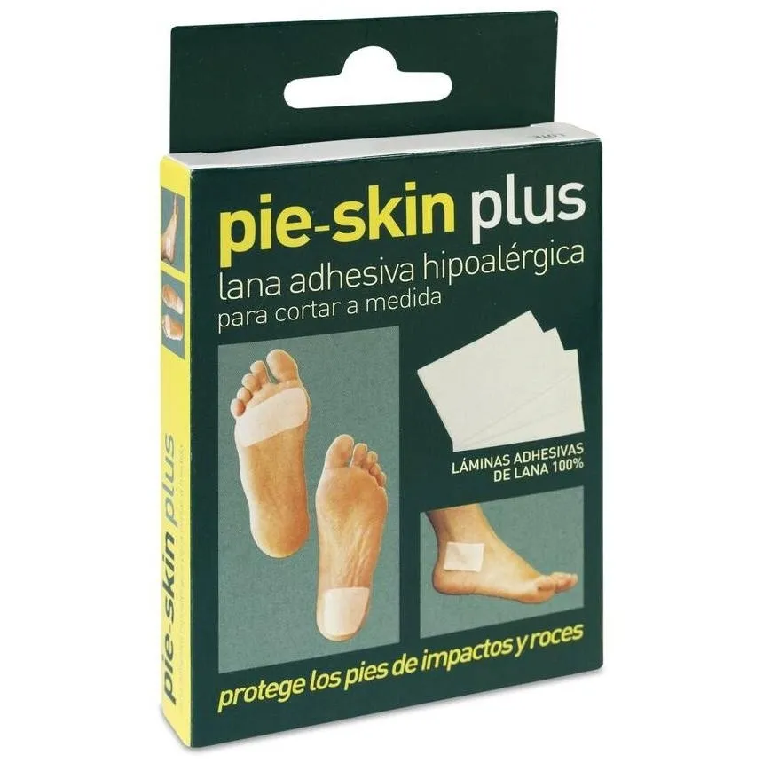 Pie-Skin Plus Lana Adhesiva, 3 Láminas
