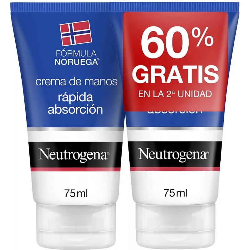 Neutrogena Crema Manos Rápida Absorción Duplo2x75ml