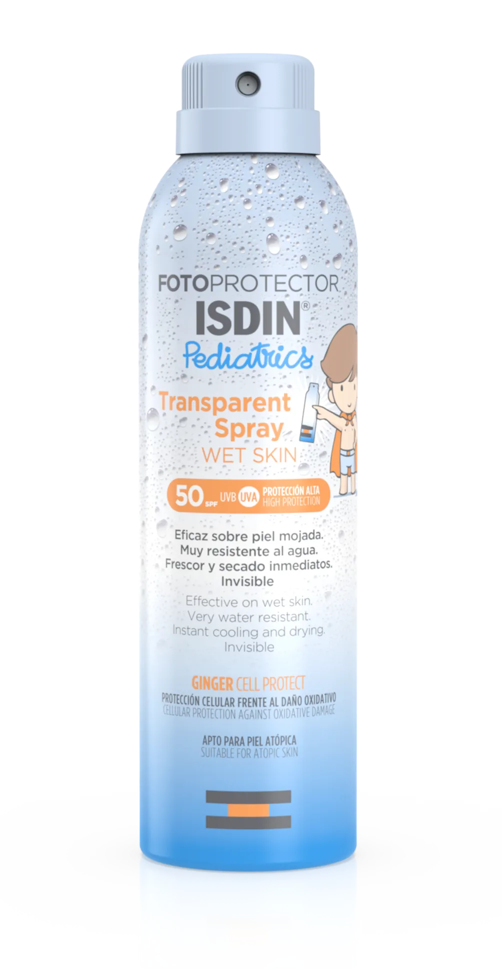 ISDIN PEDIATRICS TRANSPARENT SPRAY WET SKIN SPF 50 250 ML.