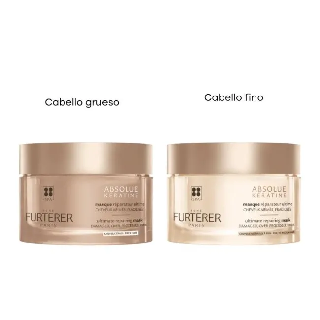 Rene Furterer Absolue Keratine Mascarilla Reparación Extrema 200 ml (Disponible cabello fino y cabello grueso)