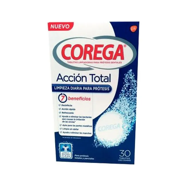 Acción Total Limpiador Ortodoncias Y Prótesis Parciales 30tab