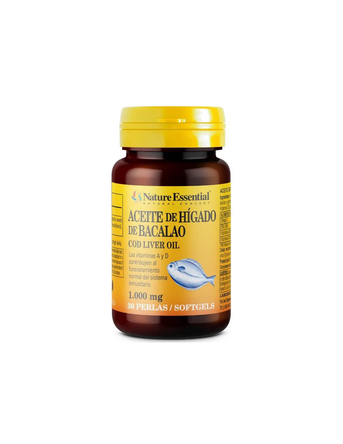 Aceite De Higado De Bacalao 1000Mg. 30Perlas de Nature Essential