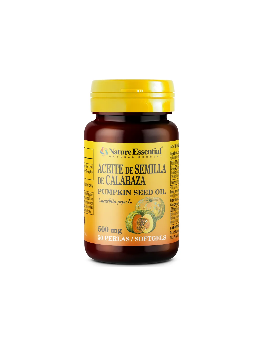 Aceite De Semillas De Calabaza 500Mg. 50Perlas de Nature Essential