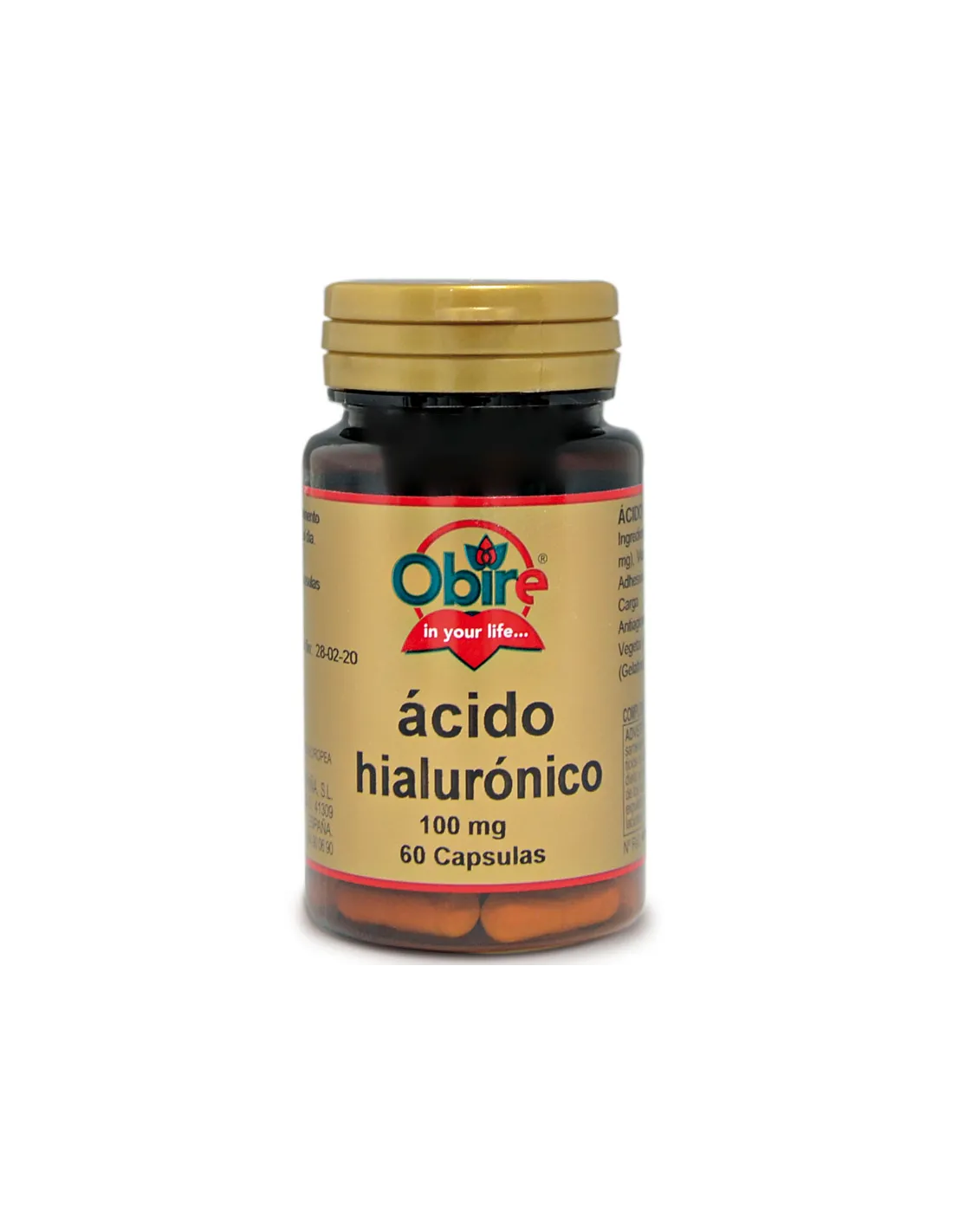 Acido Hialuronico 100Mg. 60Cap. de Obire