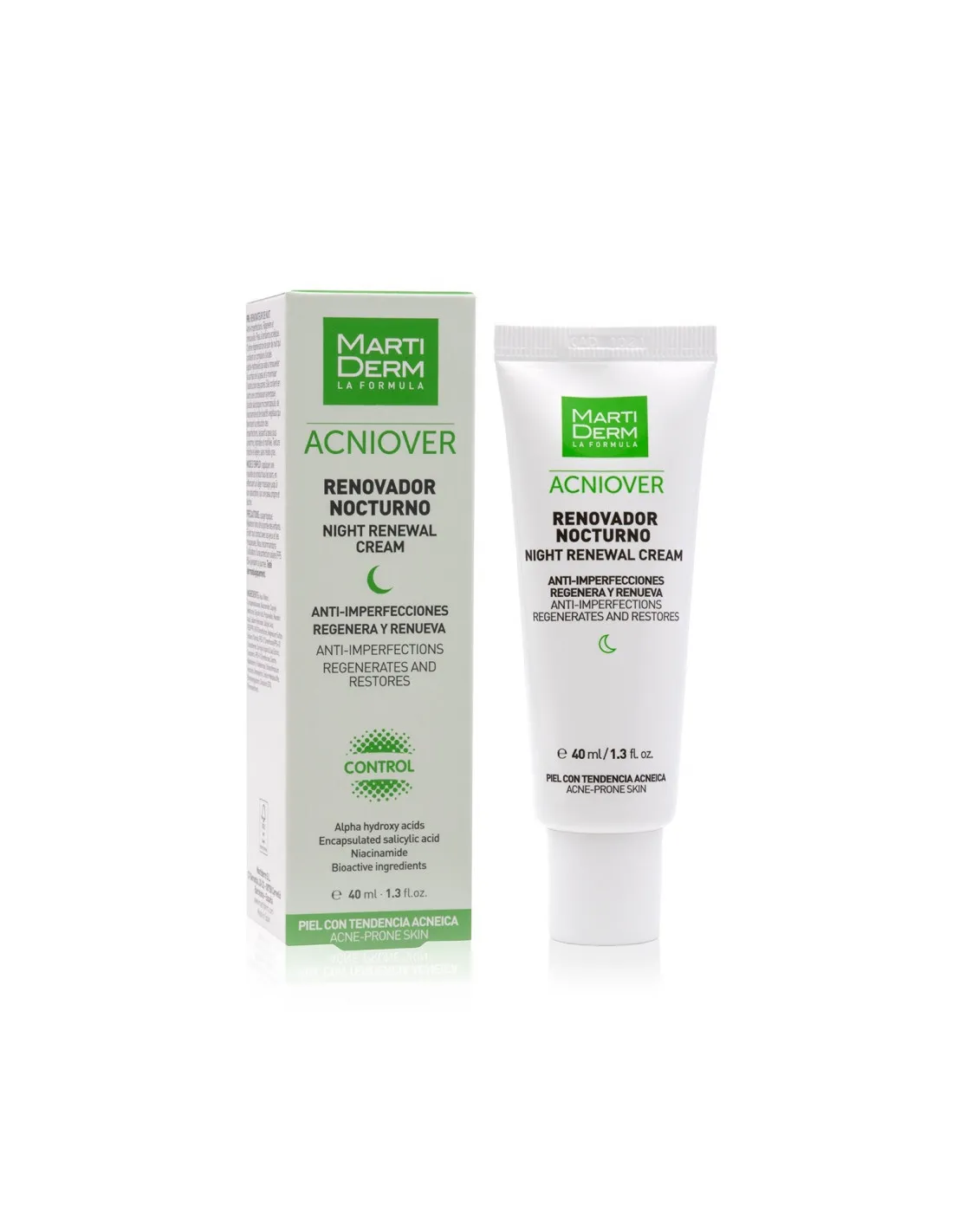 ACNIOVER RENOVADOR NOCTURNO ANTI-IMPERFECCIONES MARTIDERM 40 ML