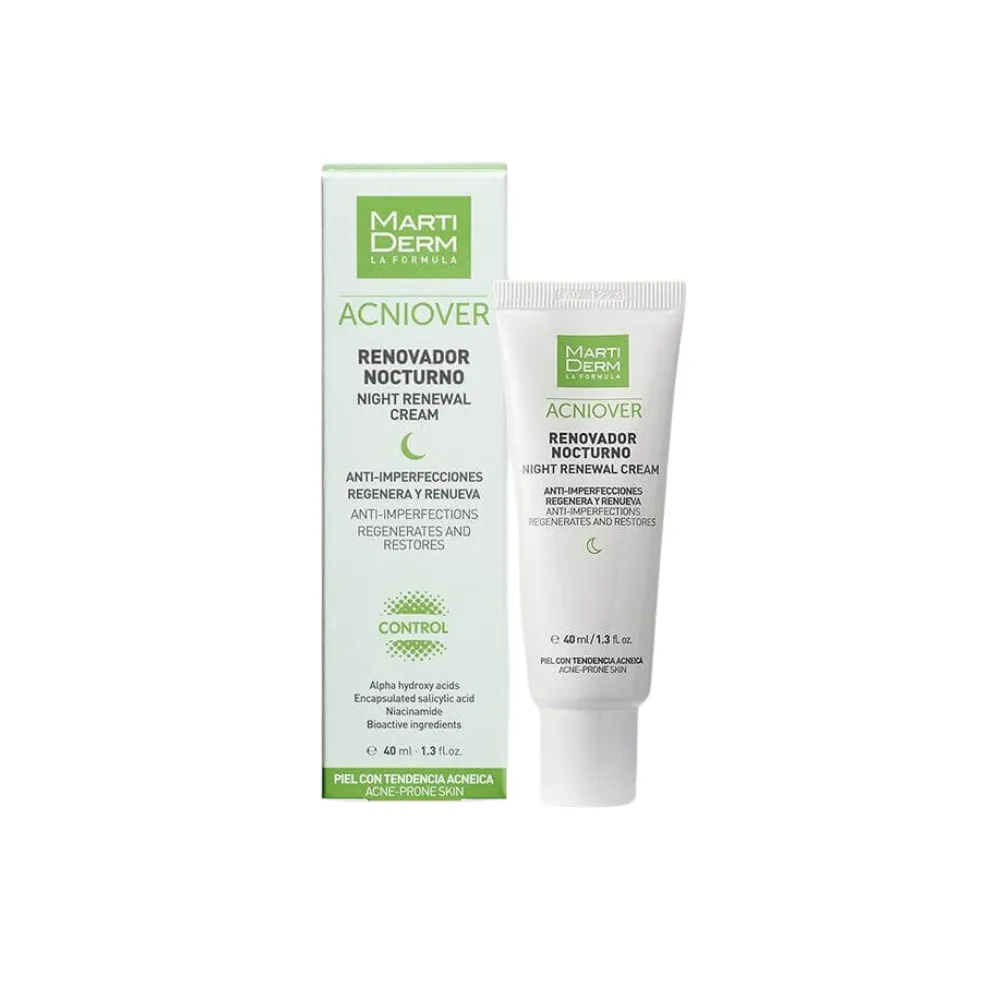 Acniover Renovador Nocturno, 40 ml. - Martiderm