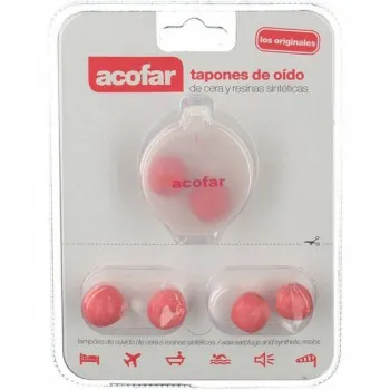 Acofar Tapones Oido Cera, 6 un