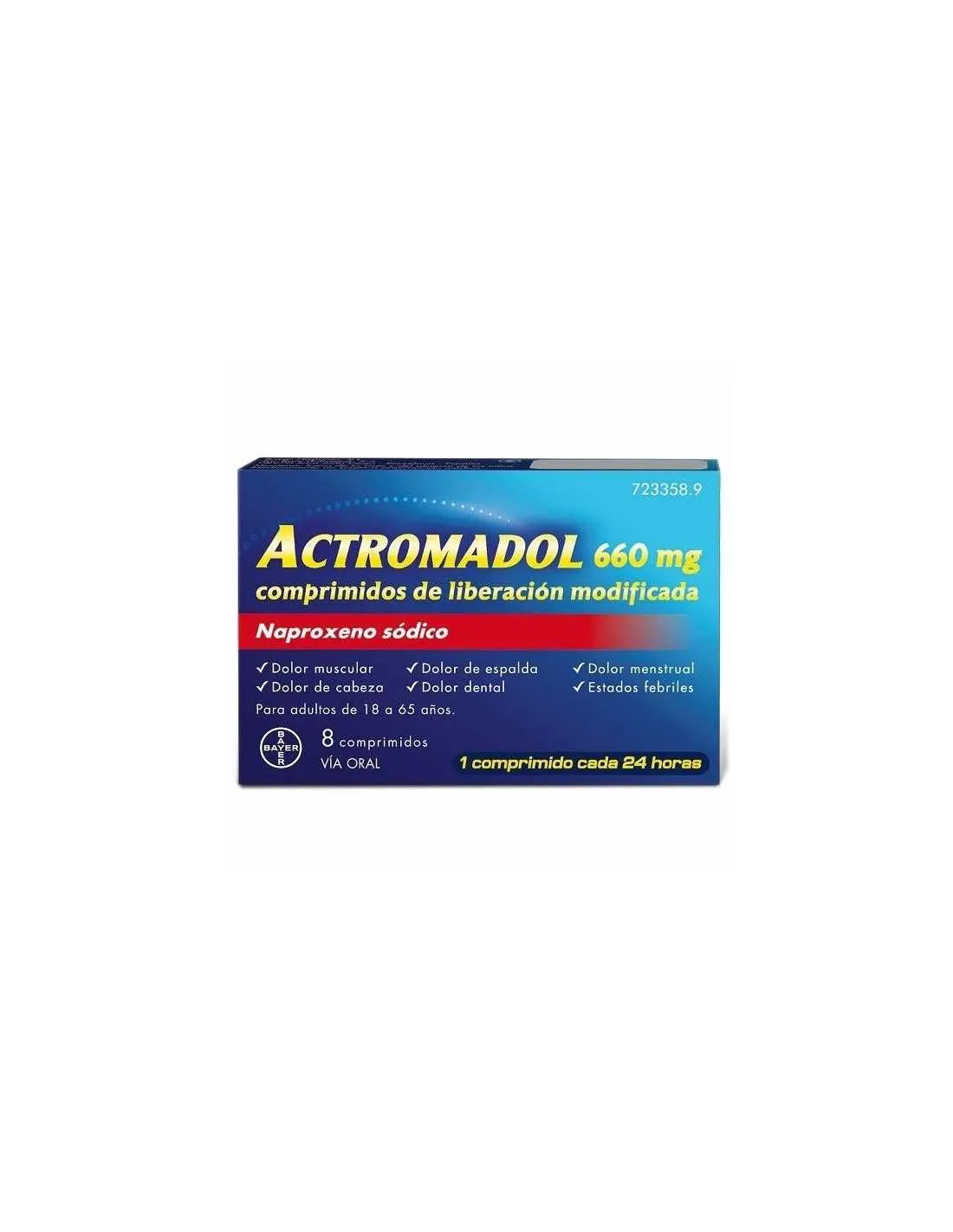 Actromadol 660 mg 8 comprimidos Liberación Modificada
