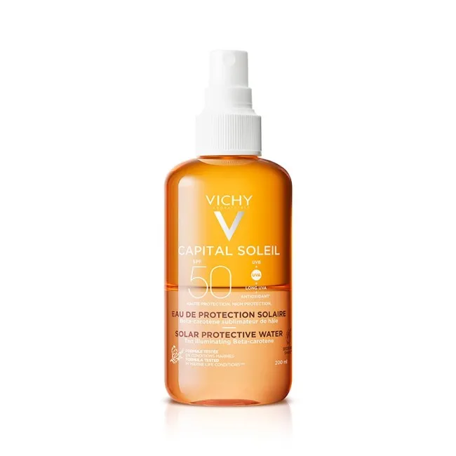 Vichy Agua de Protección Solar Luminosidad SPF 50 Capital Soleil