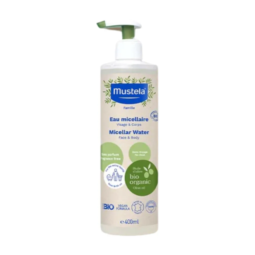 Agua Micelar, Certificado BIO, 400ml. - Mustela