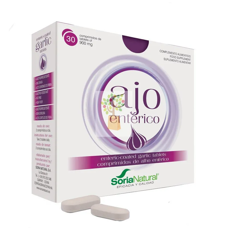 AJO ENTERICO 30 COMPRIMIDOS SORIA NATURAL