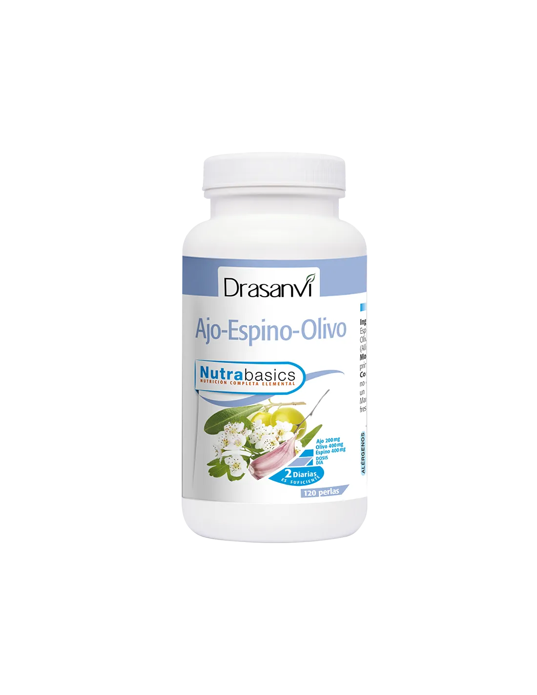 Ajo Espino Olivo 500Mg Bote 120 Perlas Nutrabasicos Drasanvi