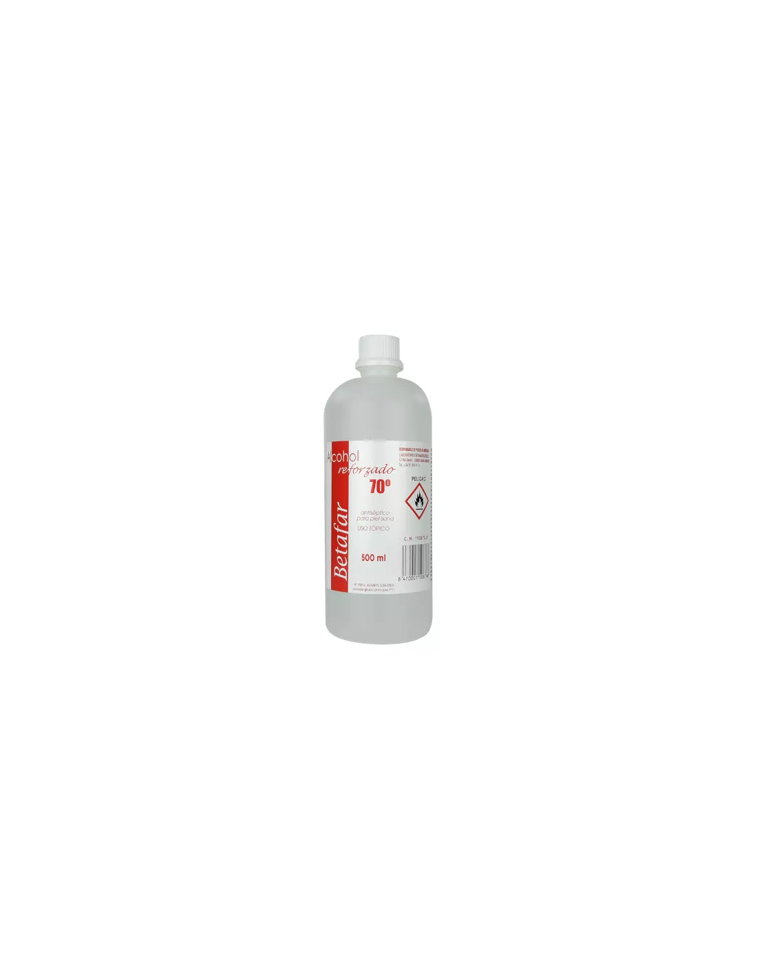 ALCOHOL 70º BETAFAR 1 FRASCO 500 ML