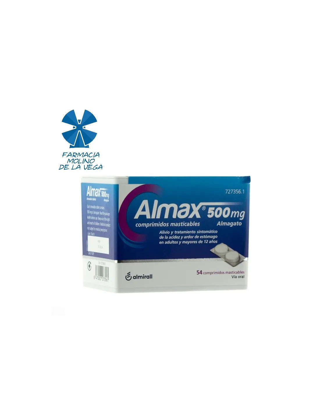 ALMAX 500 MG 54 COMPRIMIDOS MASTICABLES