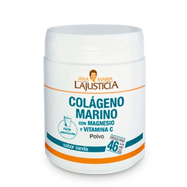 Ana María Lajusticia Colágeno Marino con Magnesio y Vitamina C en polvo sabor sandía, 350g