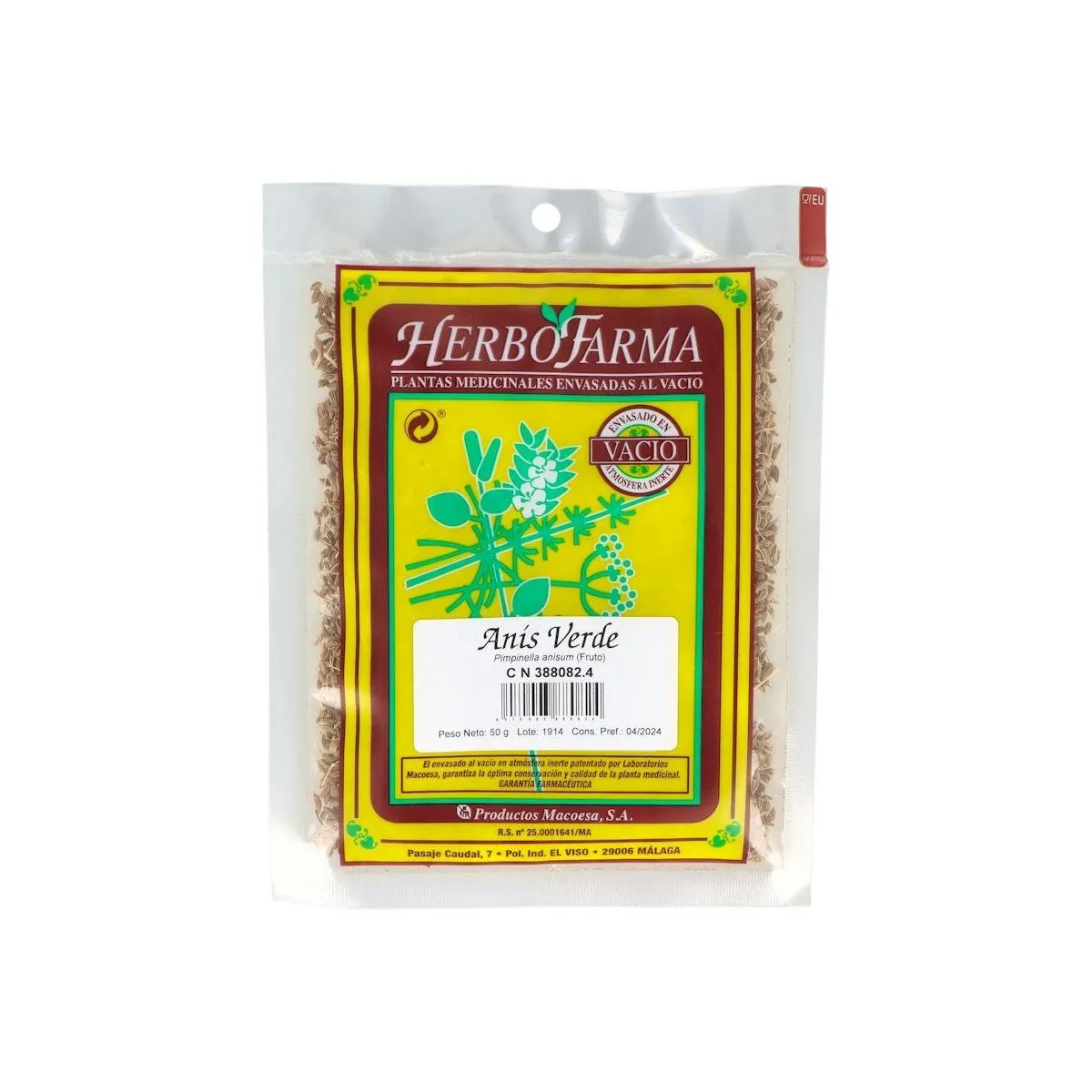 Anis Verde Herbofarma Macoesa 50 G