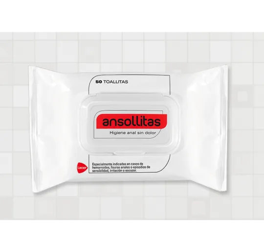 ANSOLLITAS TOALLITAS HIGIENE ANAL 50 TOALLITAS