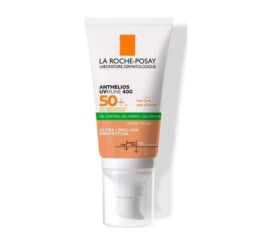 Anthelios UVMUNE 400 SPF50+, Oil Control Gel-Crema Color, 50 ml. - La Roche Posay