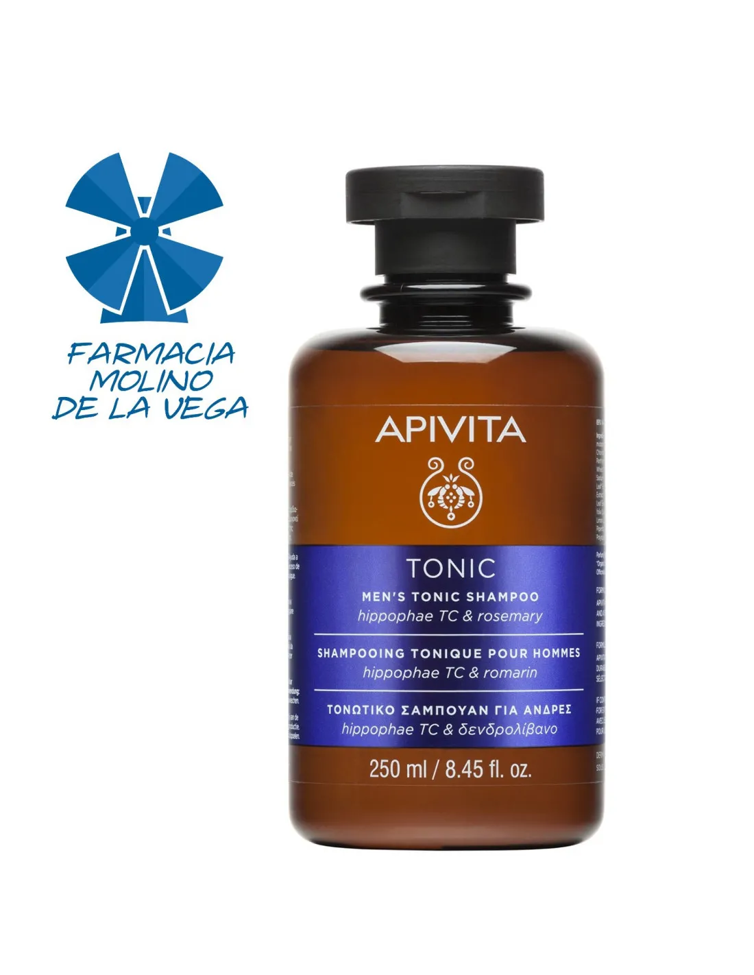 APIVITA CHAMPU TONIFICANTE PARA HOMBRES CAÍDA DEL CABELLO 250 ML