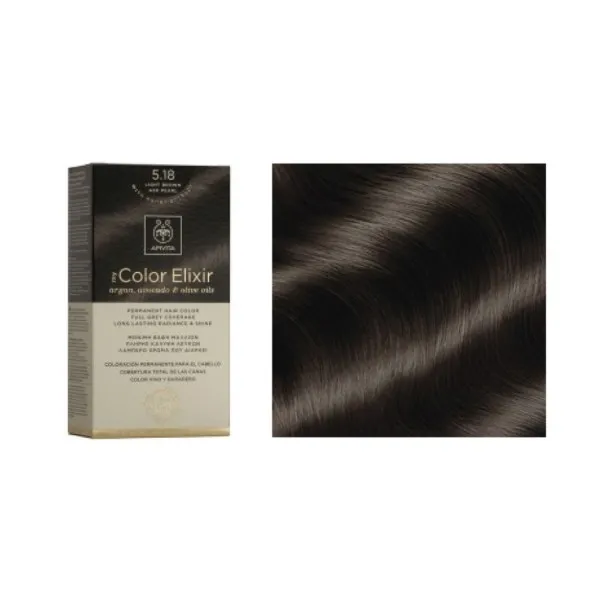 Apivita My Color Elixir 5.18 Castaño Claro Ceniza Perlado