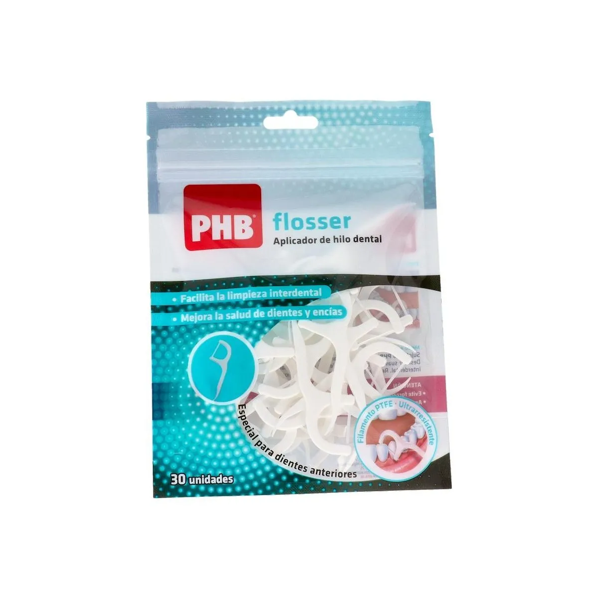 Aplicador Hilo Dental Phb Flosser Ptfe 30 U