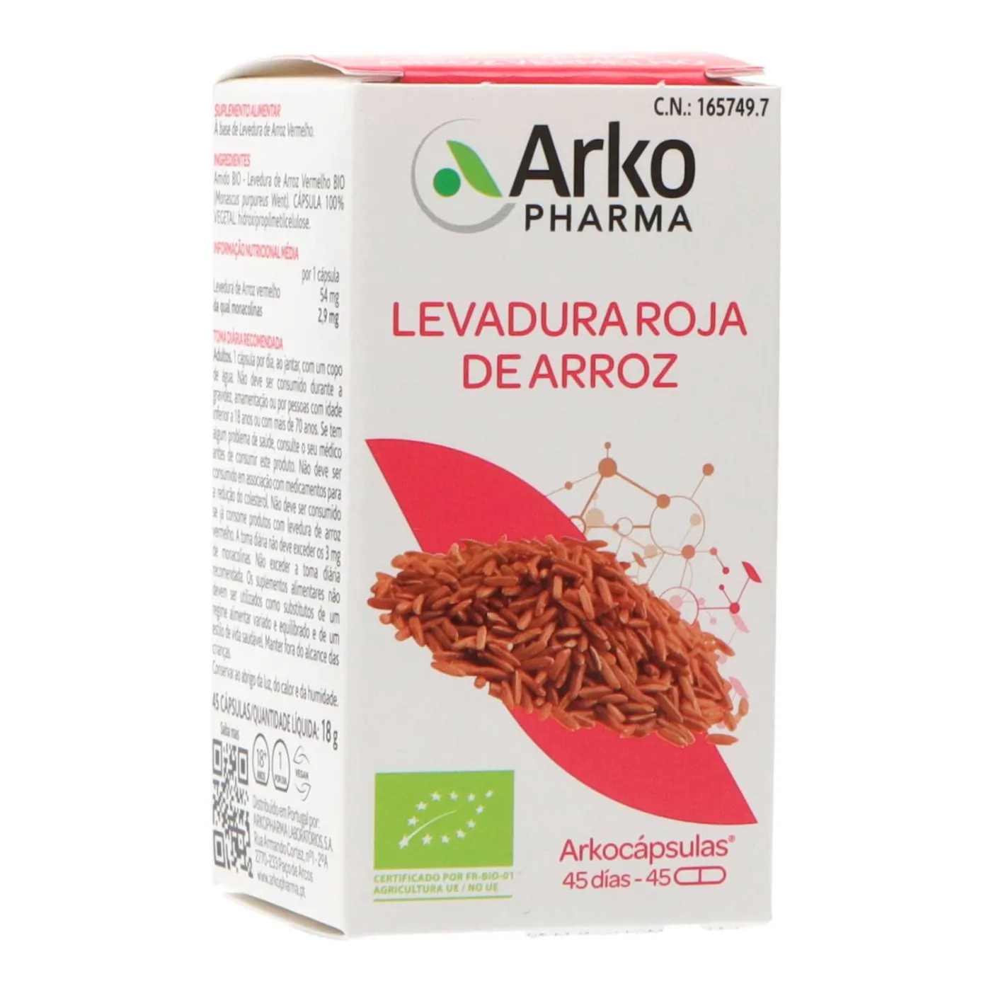 Arkocapsulas Levadura Roja De Arroz 45 Caps