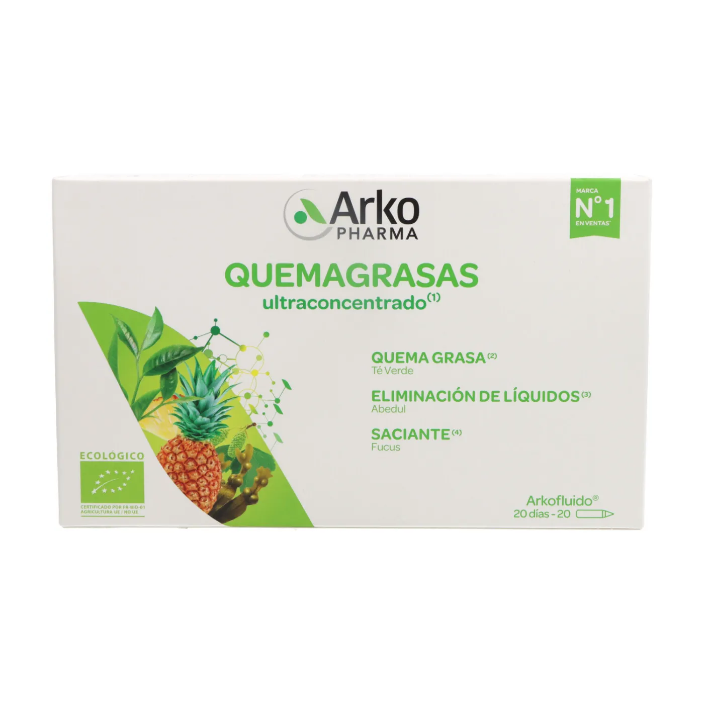Arkofluido Quemagrasa 20 Ampollas