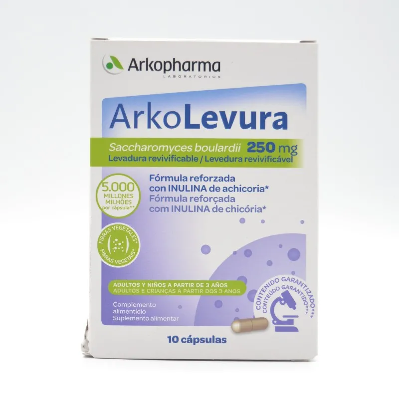 ARKOLEVURA 250 MG 10 CAPSULAS