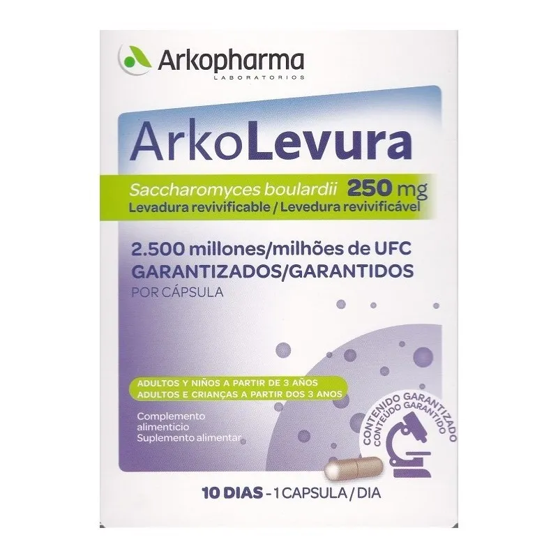 Arkopharma Arko levura Saccharomyces Boulardii 250 Mg 10 Cáp.