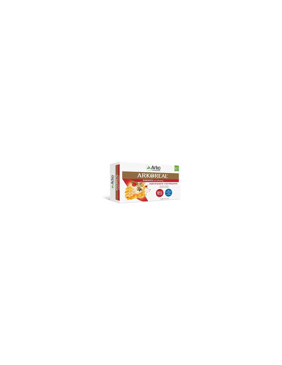 ARKOREAL JALEA REAL GINSENG SIN AZUCAR 20 AMPOLLAS 15 ML