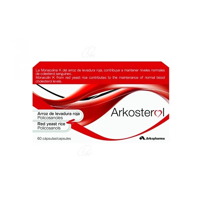 Arkosterol Regula Colesterol Levadura Arroz Rojo 60 Caps