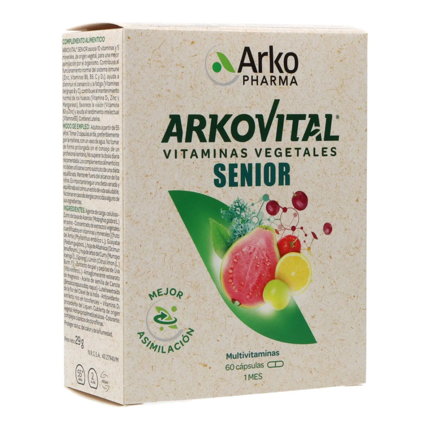 Arkovital Vitaminas Vegetales Senior 60 Caps