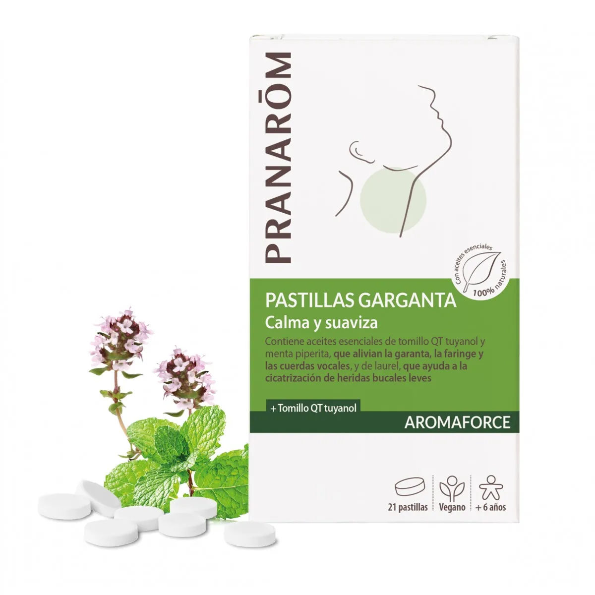 Pranarom Aromaforce Garganta 21 Pastillas