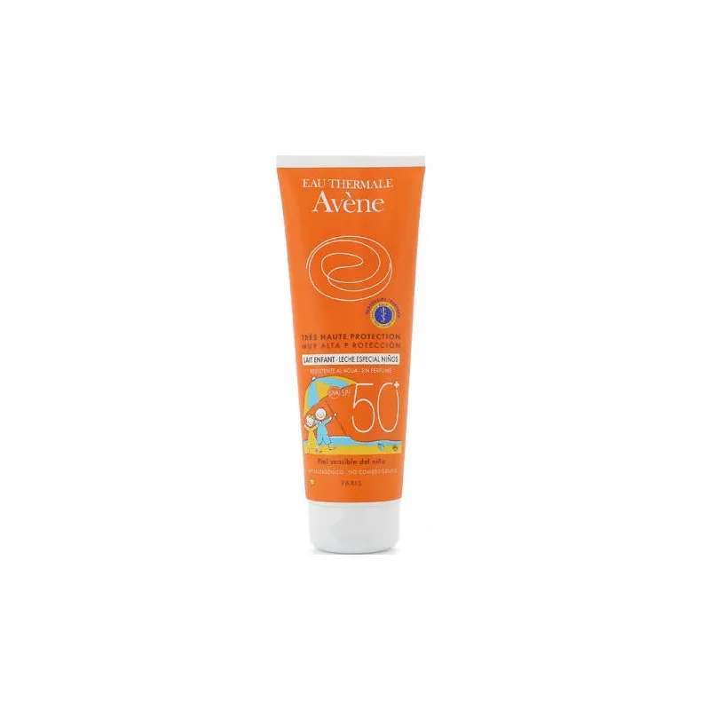 Avéne Leche Solar Especial Niños Resistente al Agua Pieles Sensibles SPF50+ 250ml