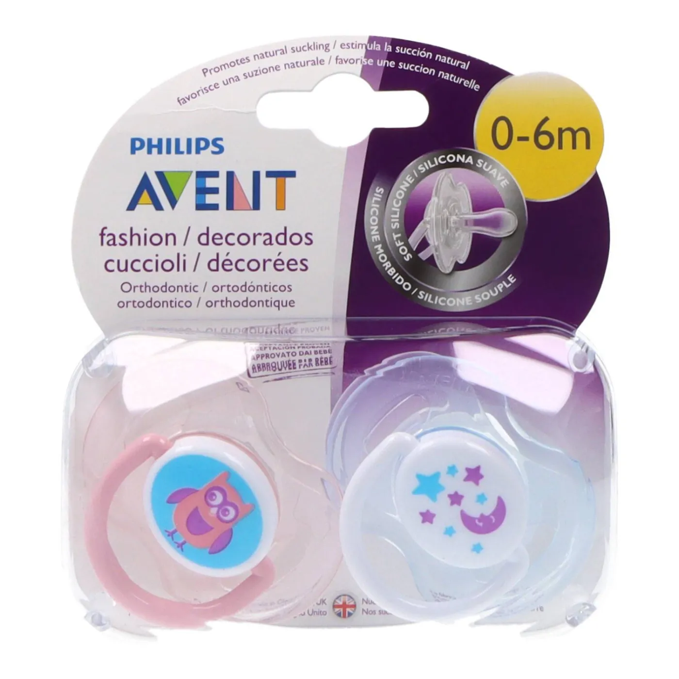 Avent Chupete Silicona Fashion Orthodontic 06 M