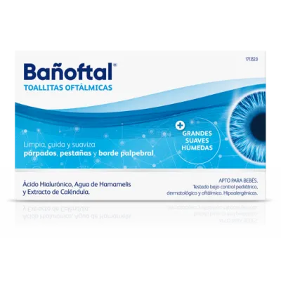 BAÑOFTAL TOALLITA OCULAR ESTERIL - 20 TOALLITAS