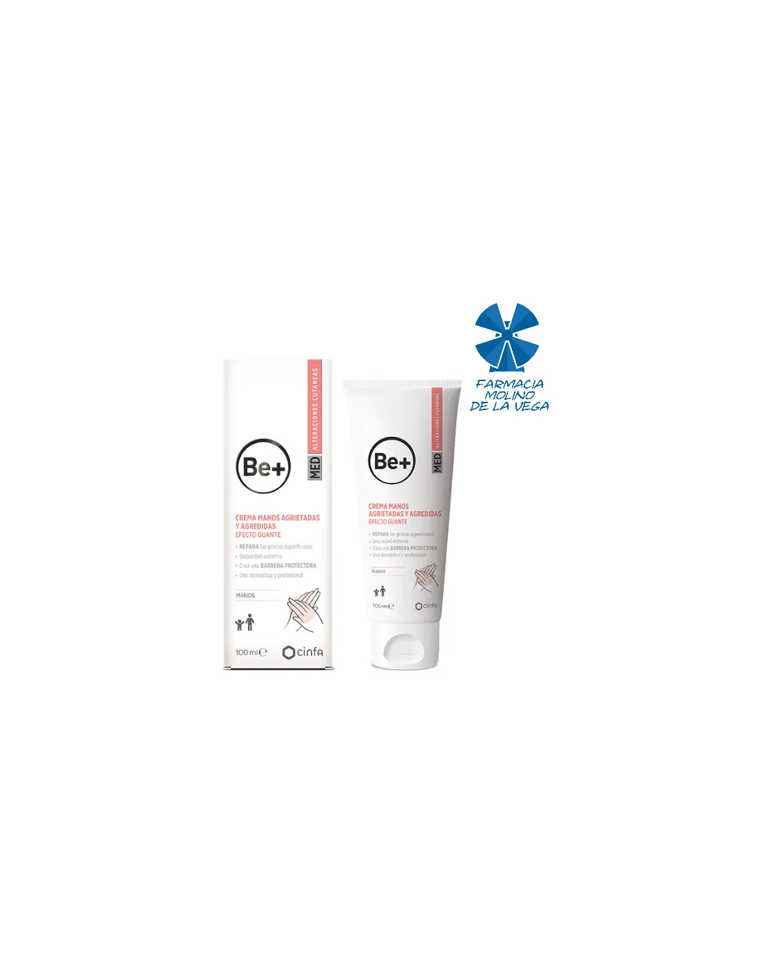 BE+ CREMA MANOS AGRIETADAS Y AGREDIDAS EFECTO GUANTE 100 ML