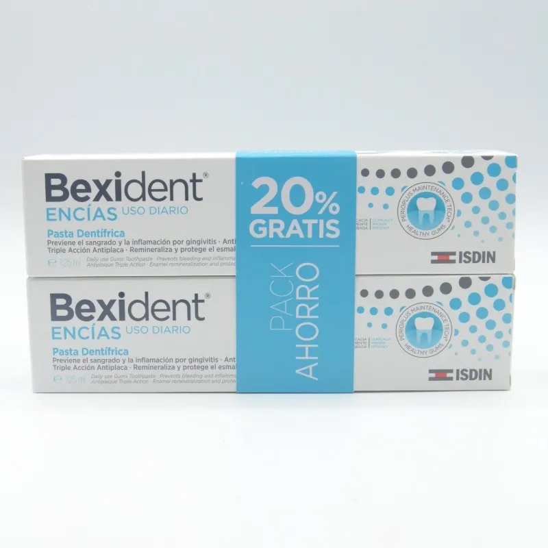 BEXIDENT ENCIAS DIARIO PASTA DUPLO125 ML 20% GRA