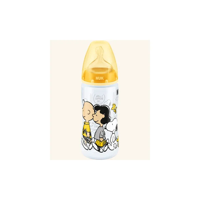 Biberón 300ml First Choice Silicona Snoopy NUK 6-18m Amarillo