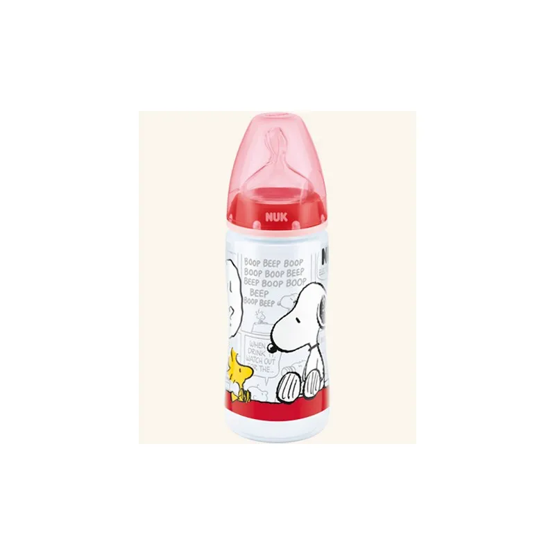 Biberón 300ml First Choice Silicona Snoopy NUK 6-18m Rojo