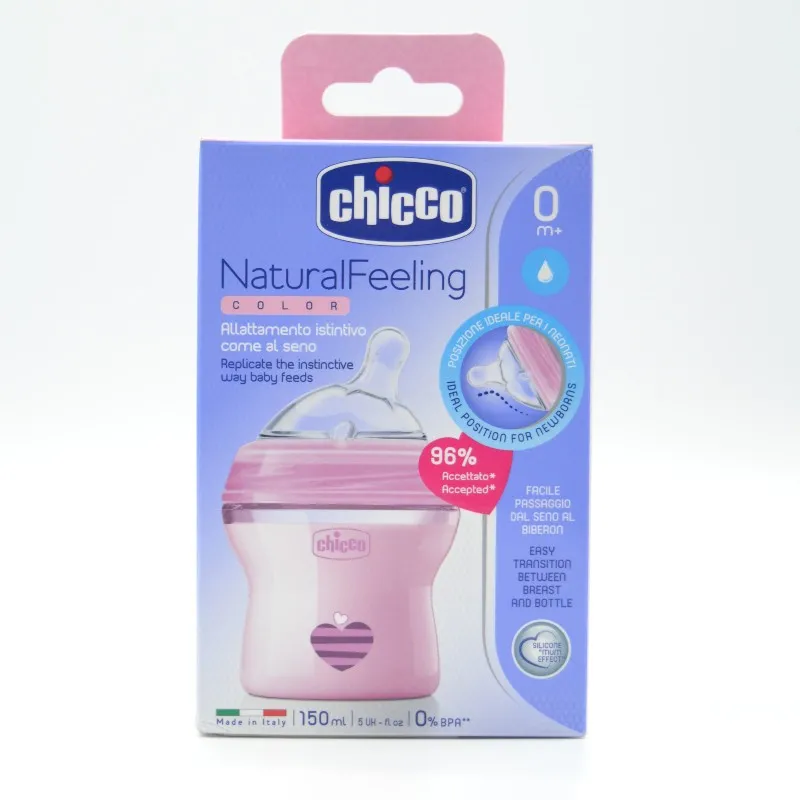 BIBERON CHICCO NF SILICONA ROSA +0M