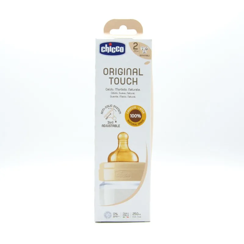 BIBERON CHICCO OT CAUCHO +2M 250 M