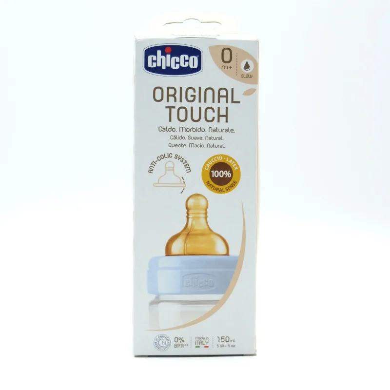 BIBERON CHICCO OT CAUCHO AZUL +0M